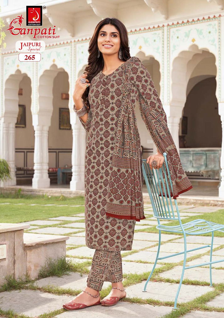 Jaipuri Special Vol 11 By Ganpati Printed Pure Cotton Dress Material Wholesalers In Delhi
